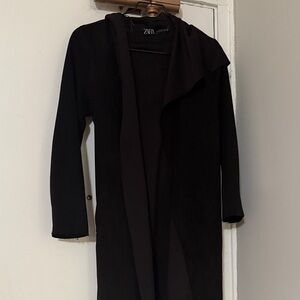 Zara Black Draped Jacket with Belt